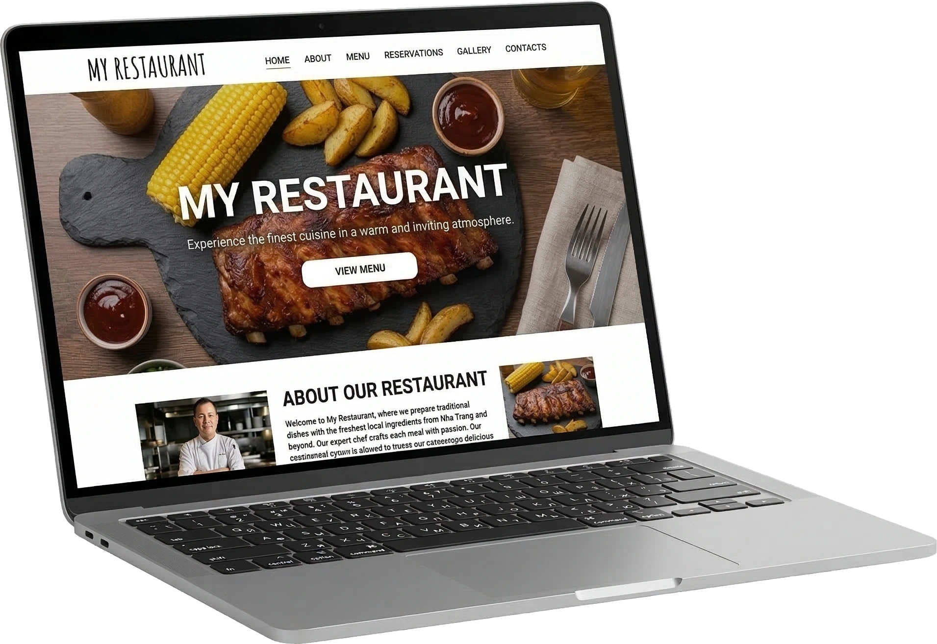 Situs web restoran